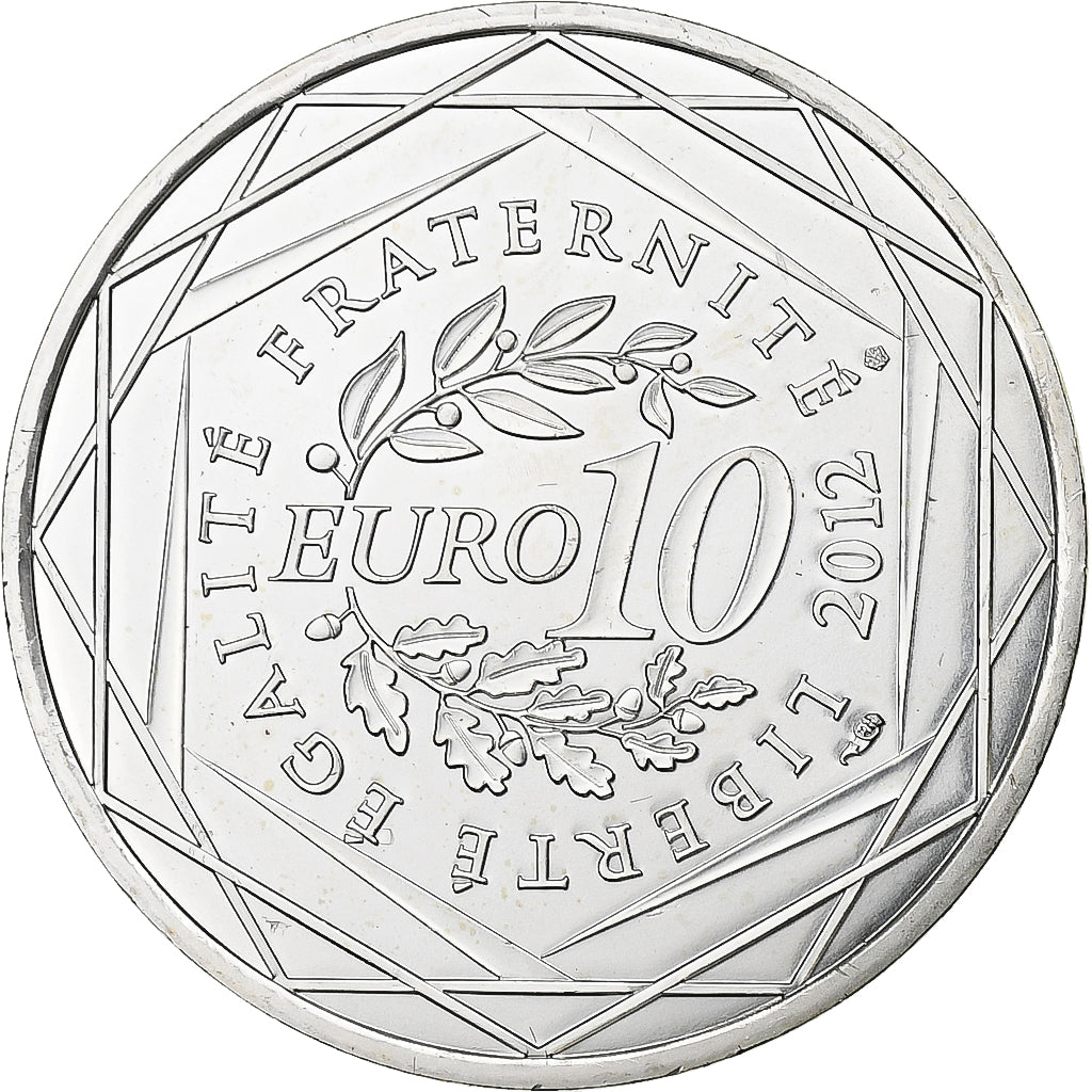 Francja, 10 Euro, Euros des régions, Lorraine, 2012, Srebro, MS(65-70)