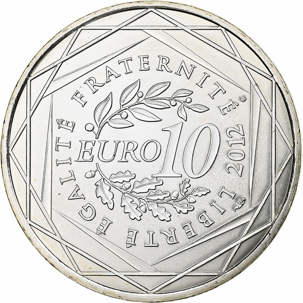 France, 10 Euro, Euros des régions, Poitou-Charente, 2012, Silver, MS(65-70)