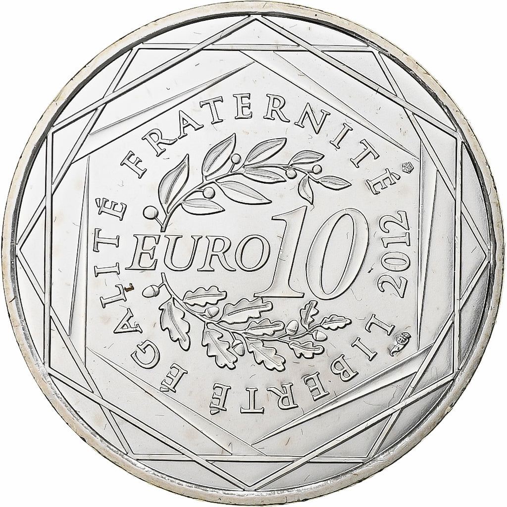 Frankrijk, 10 Euro, Euros des régions, Guyane, 2012, Zilver, FDC