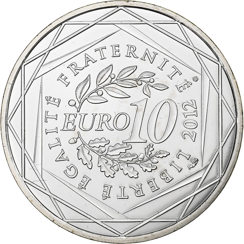 France, 10 Euro, Euros des régions, Martinique, 2012, Paris, Silver, MS(65-70)