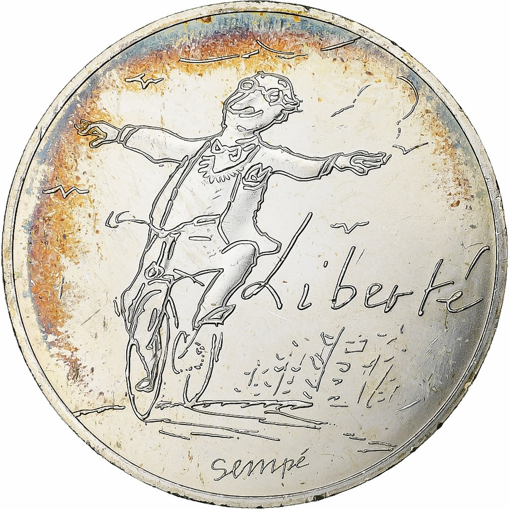 Francja, 10 Euro, Sempé - Printemps - Liberté, 2014, Srebro, MS(63)