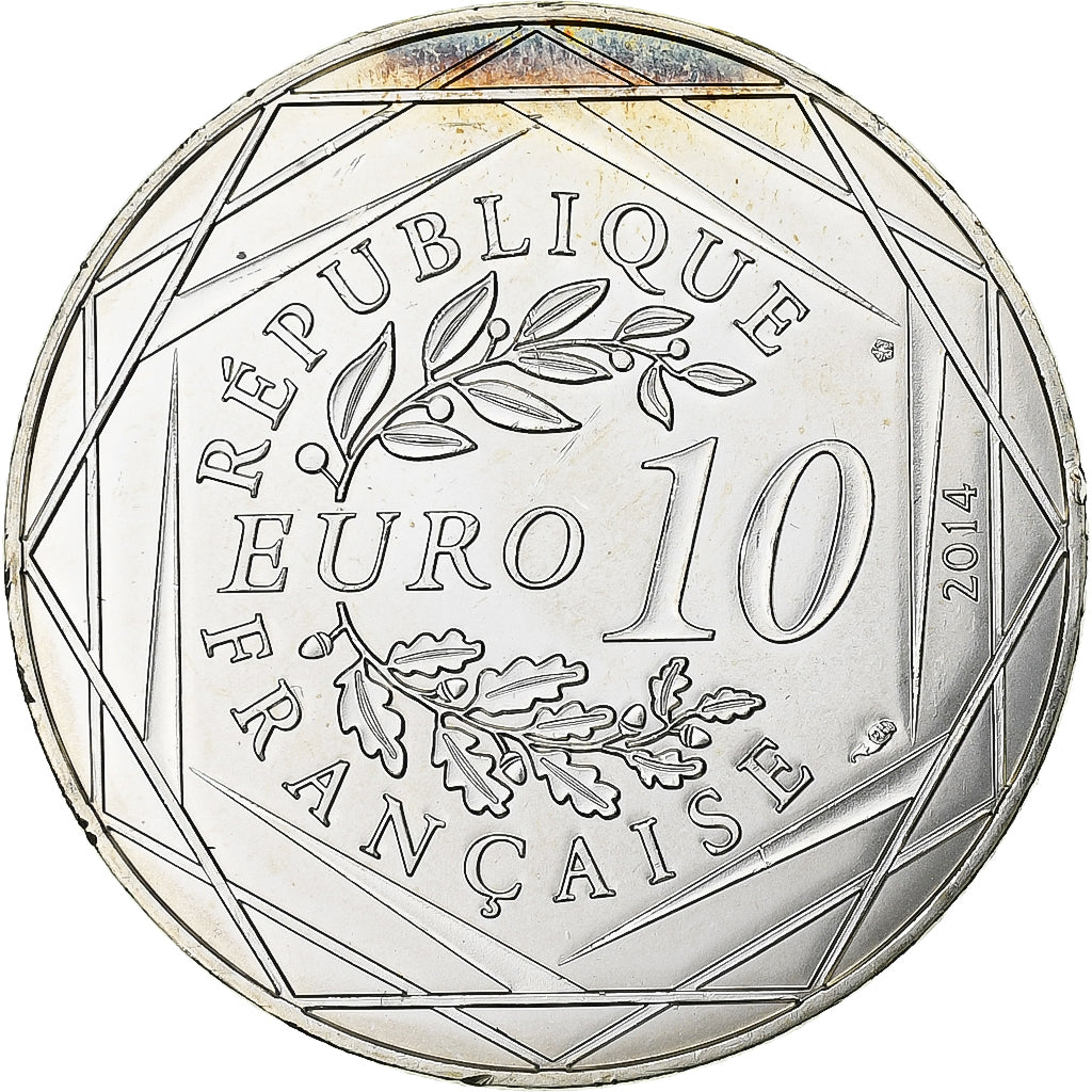 Francja, 10 Euro, Sempé - Printemps - Liberté, 2014, Srebro, MS(63)