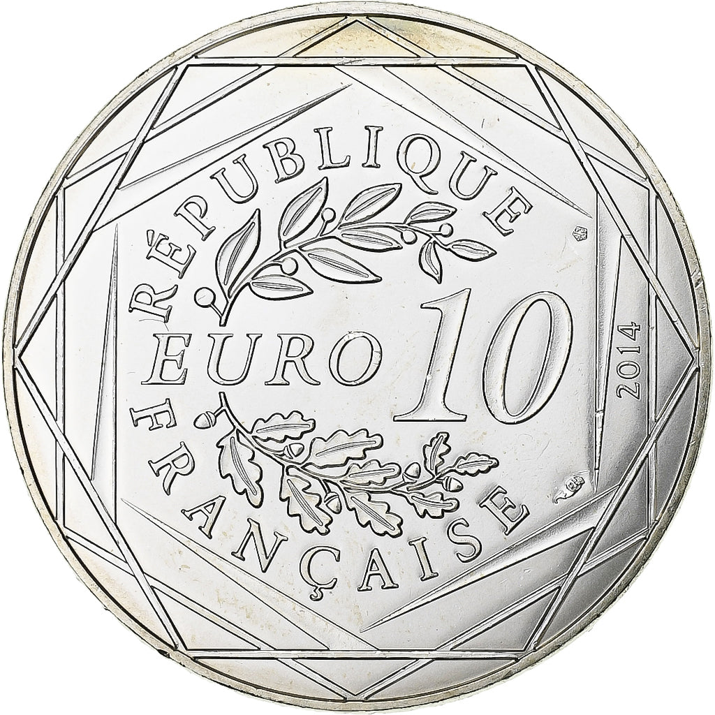 France, 10 Euro, Sempé - Été - Liberté, 2014, Paris, Silver, MS(63)
