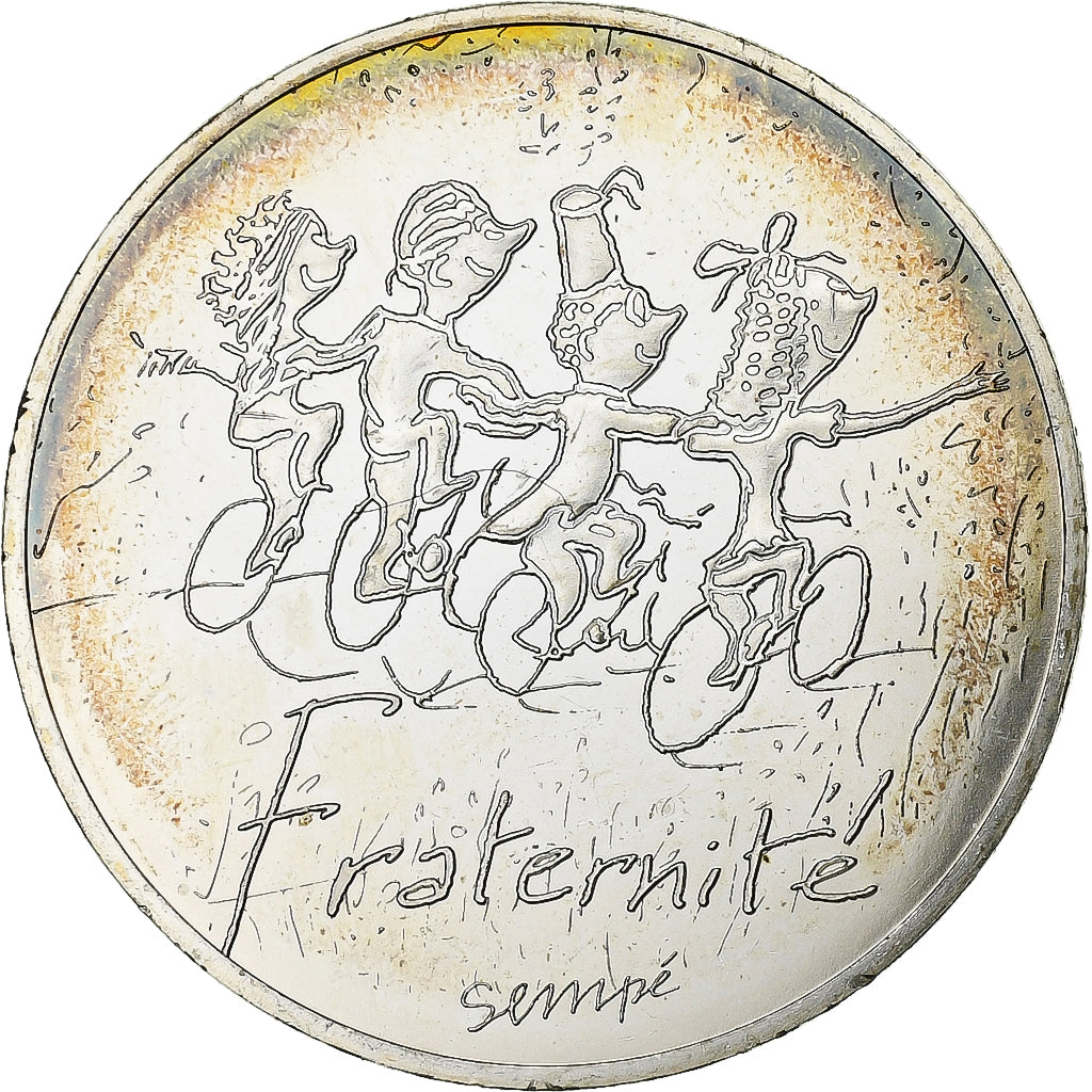 France, 10 Euro, Sempé - Printemps - Fraternité, 2014, Paris, Silver, MS(63)
