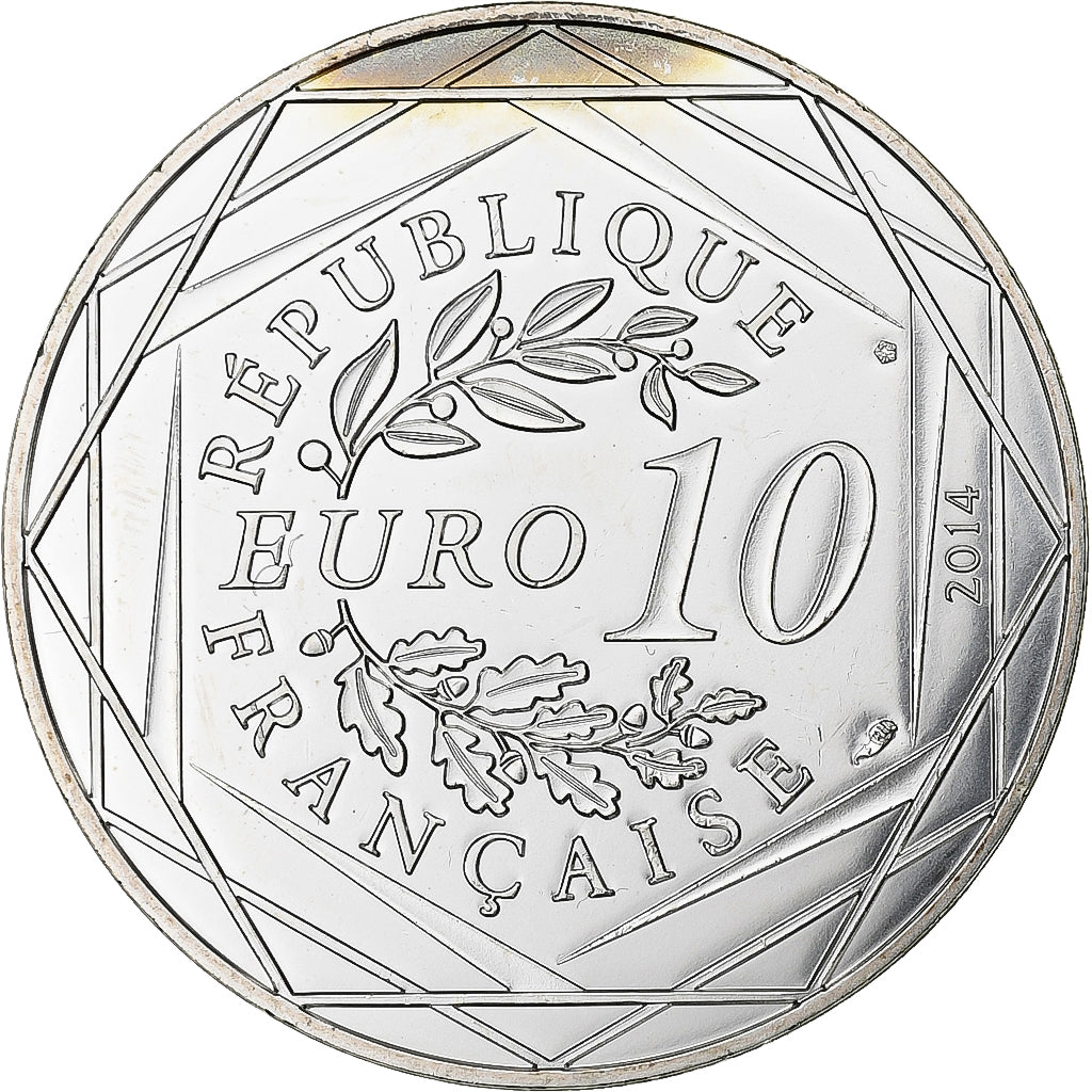 Francja, 10 Euro, Sempé - Automne - Fraternité, 2014, Paris, Srebro, MS(63)