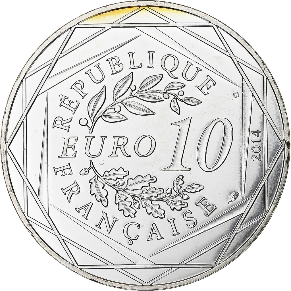Francja, 10 Euro, Sempé - Hiver - Égalité, 2014, Srebro, MS(63)
