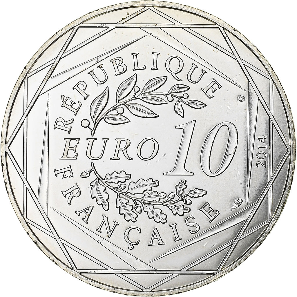 Frankrijk, 10 Euro, Sempé - Été - Égalité, 2014, Zilver, UNC, Gadoury:EU718