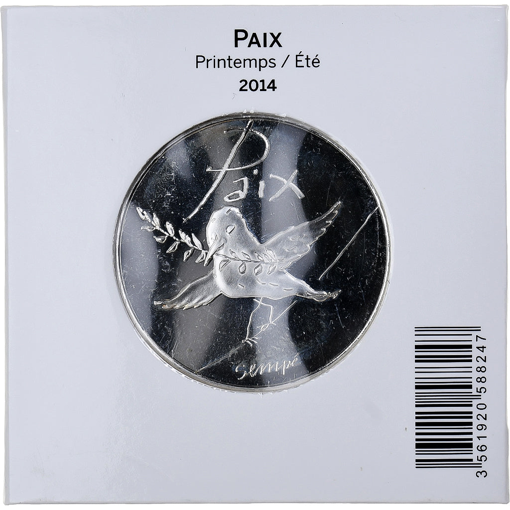 France, 50 Euro, Sempé - Printemps / Ete, 2014, Silver, UNC, Gadoury:EU720