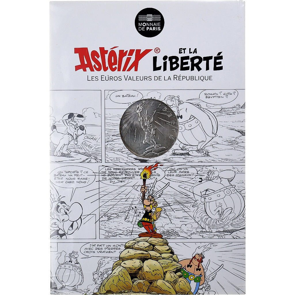 France, 10 Euro, Astérix - Liberté, 2015, Paris, Silver, MS(65-70)
