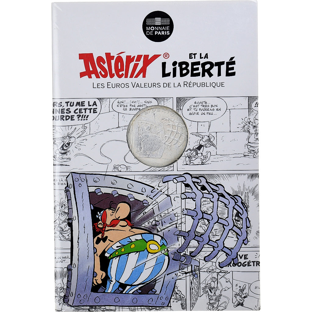 France, 10 Euro, Astérix - Liberté, 2015, Paris, Silver, MS(65-70)