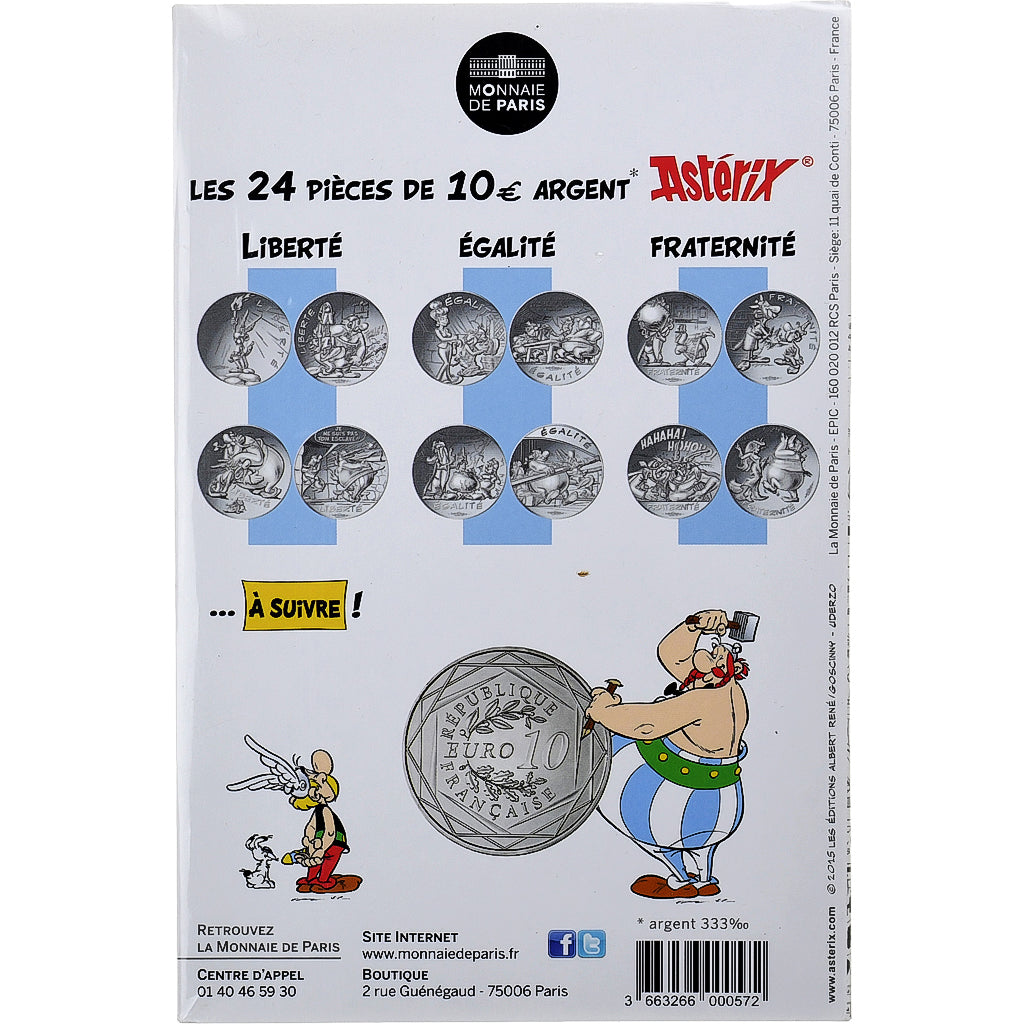 France, 10 Euro, Astérix Liberté (Astérix chez les bretons), 2015, Monnaie de