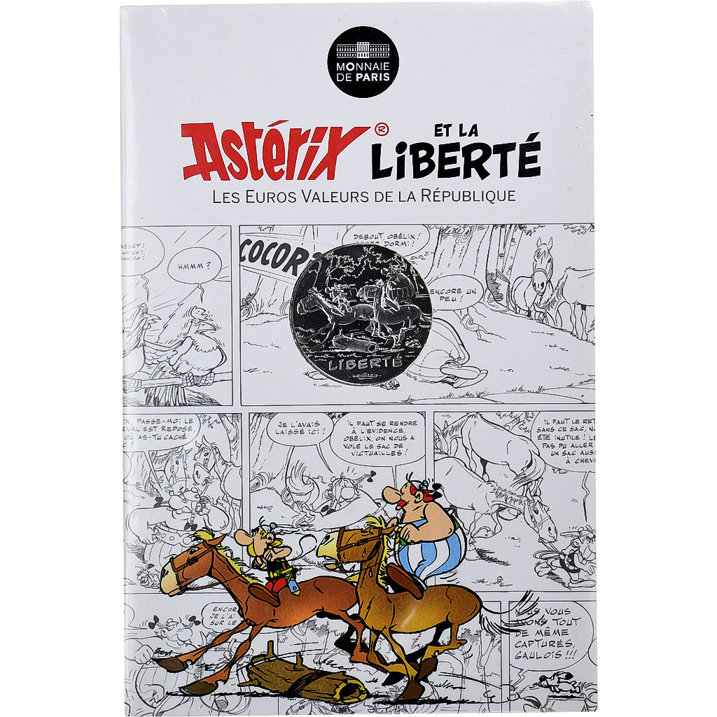 France, 10 Euro, Astérix - Liberté, à cheval, 2015, Paris, Silver, MS(65-70)