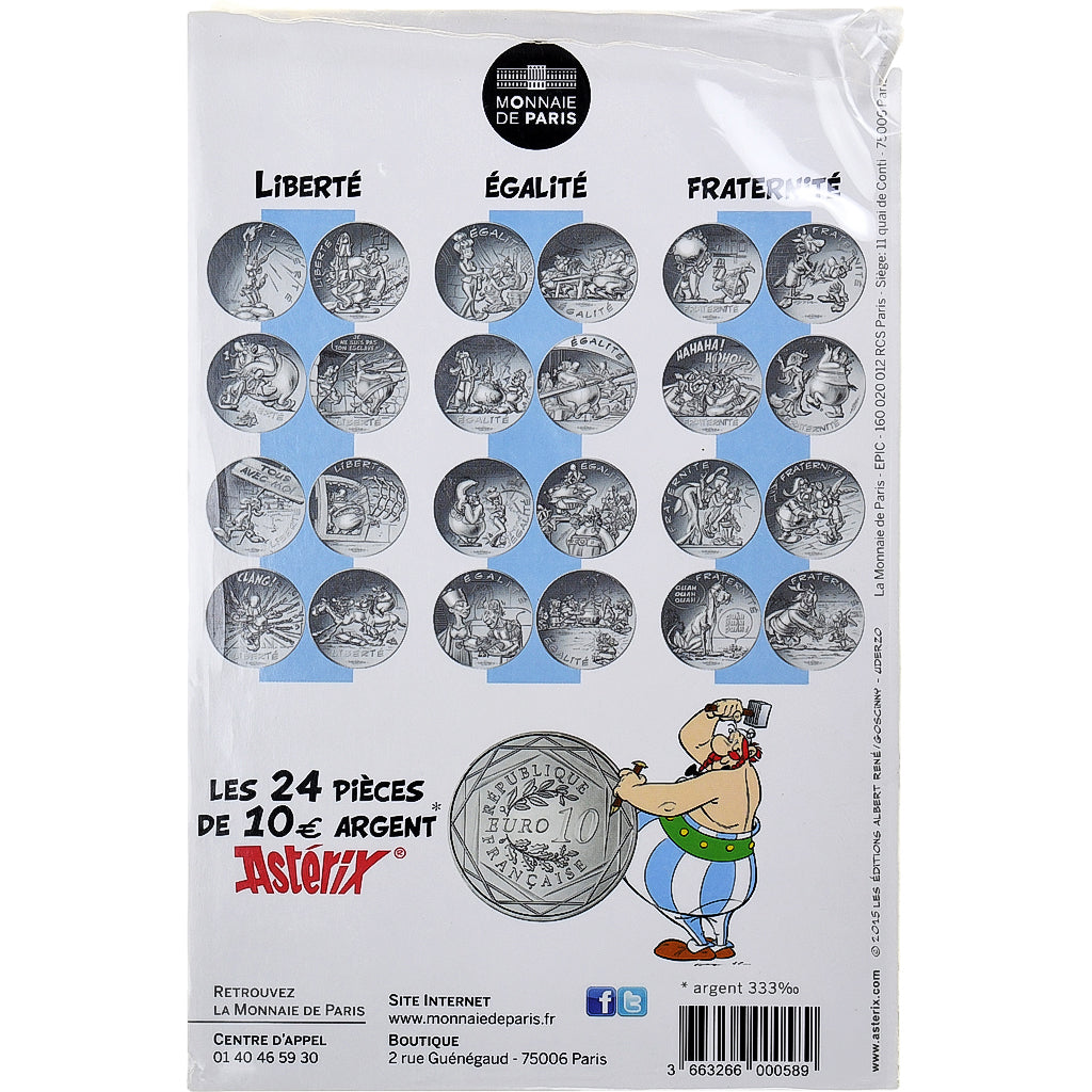Francia, 10 Euro, Monnaie de Paris, Liberté Le Tour de Gaule d'Astérix -