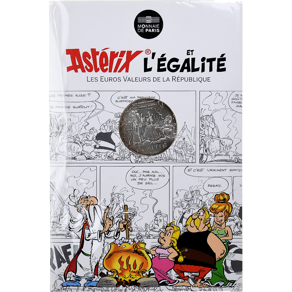 France, 10 Euro, Monnaie de Paris, Astérix Égalité (Le devin), 2015, Paris