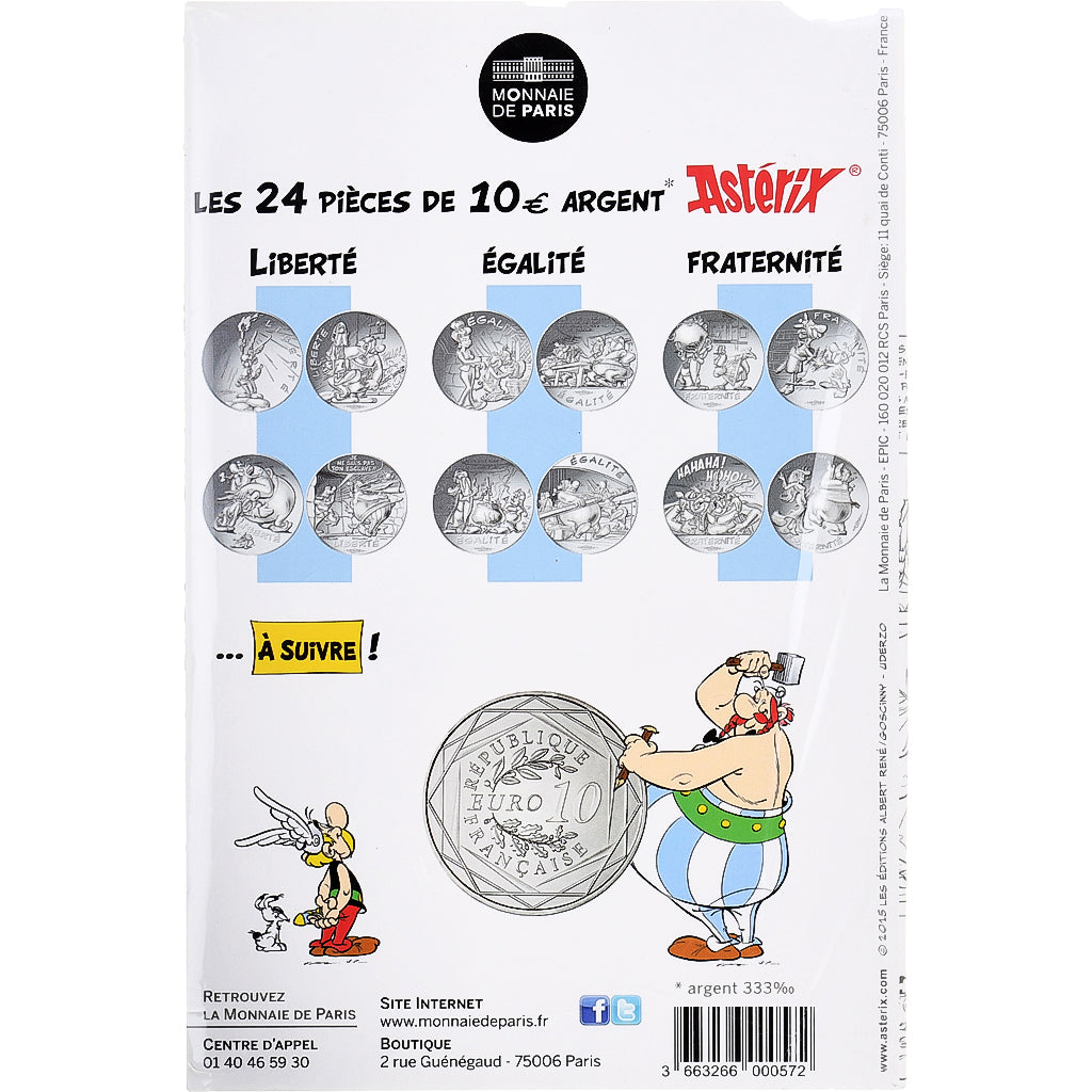 France, 10 Euro, Monnaie de Paris, Astérix Fraternité (Astérix aux Jeux