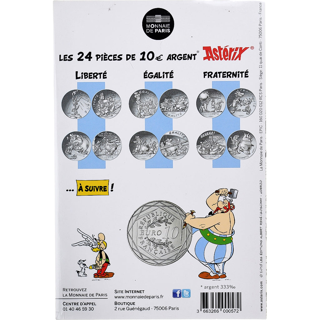 France, 10 Euro, Monnaie de Paris, Astérix Fraternité (Astérix chez les