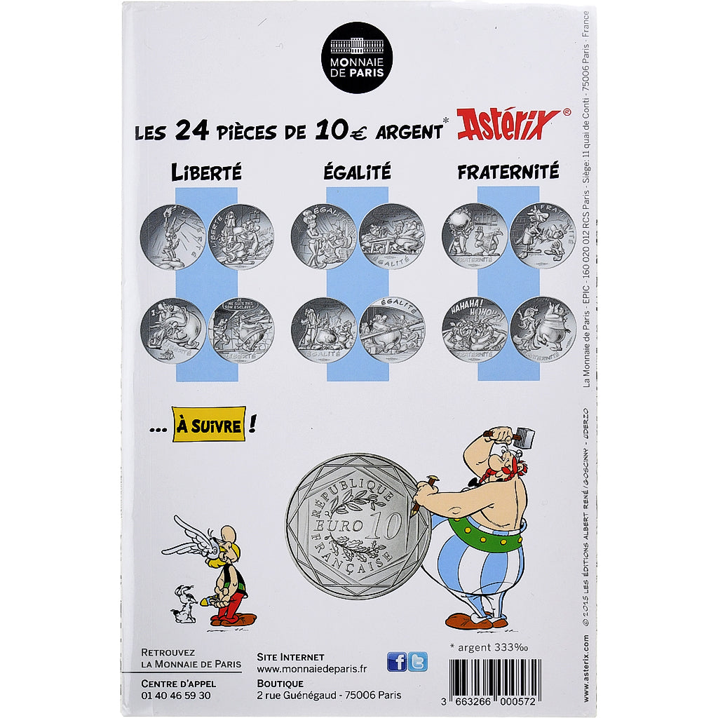 France, 10 Euro, Monnaie de Paris, Astérix Fraternité (Astérix chez les