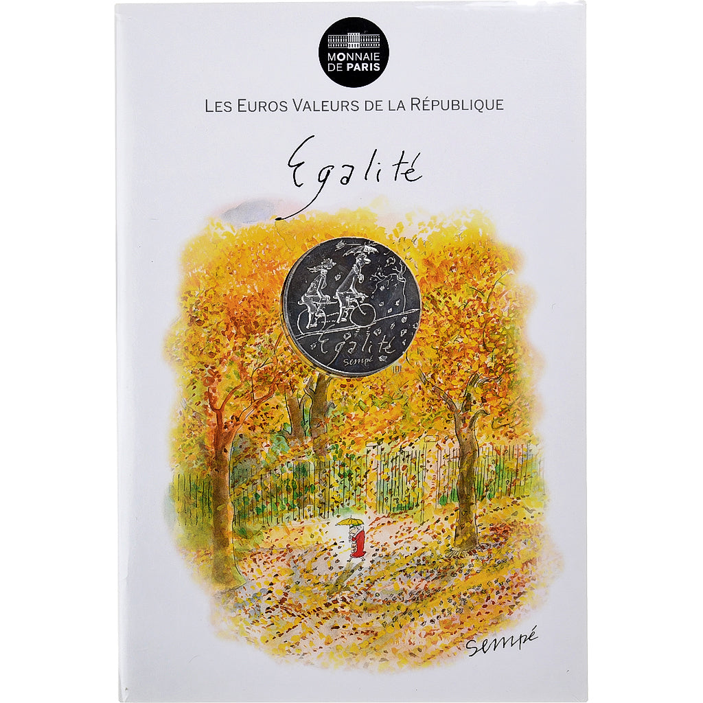 France, 10 Euro, Sempé - Automne - Égalité, 2014, Paris, Silver, MS(65-70)
