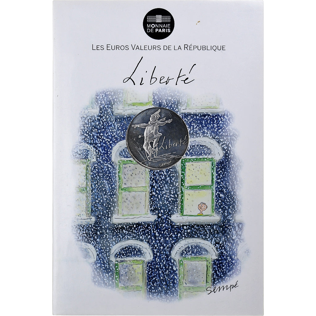 Francja, 10 Euro, Monnaie de Paris, Sempé - Hiver - Liberté, 2014, Paris