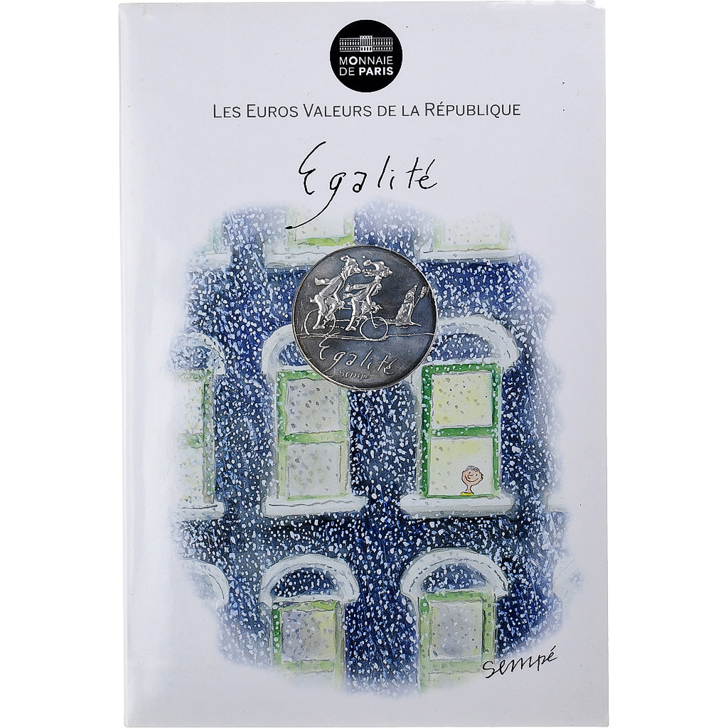 France, 10 Euro, Monnaie de Paris, Sempé - Hiver - Égalité, 2014, Paris