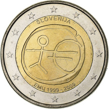 Slovénie, 2 Euro, Slovenie, European Monetary Union, 10th Anniversary, 2009