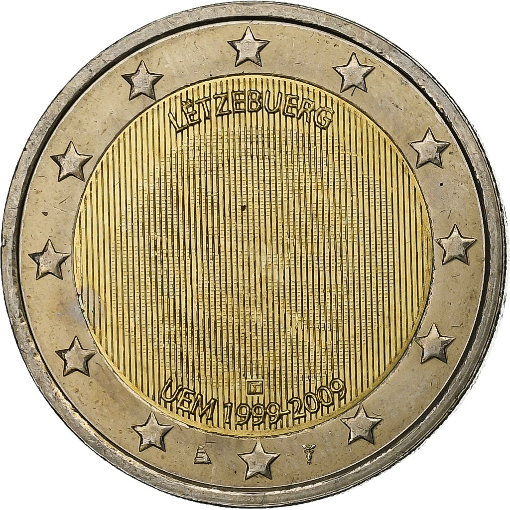 Luxembourg, Henri, 2 Euro, UEM, European Monetary Union, 10th Anniversary, 2009