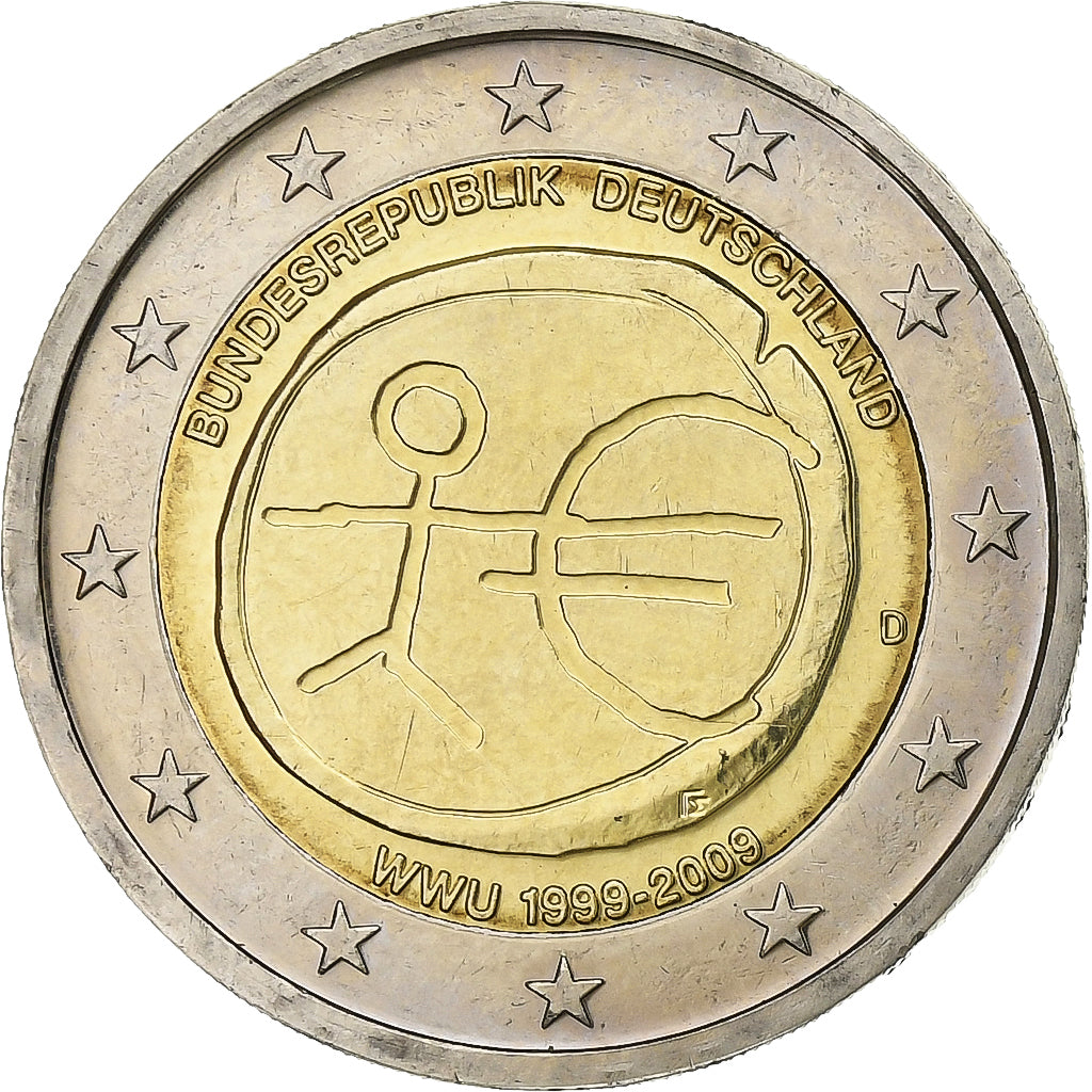 Niemcy, 2 Euro, European Monetary Union, 10th Anniversary, 2009, Munich