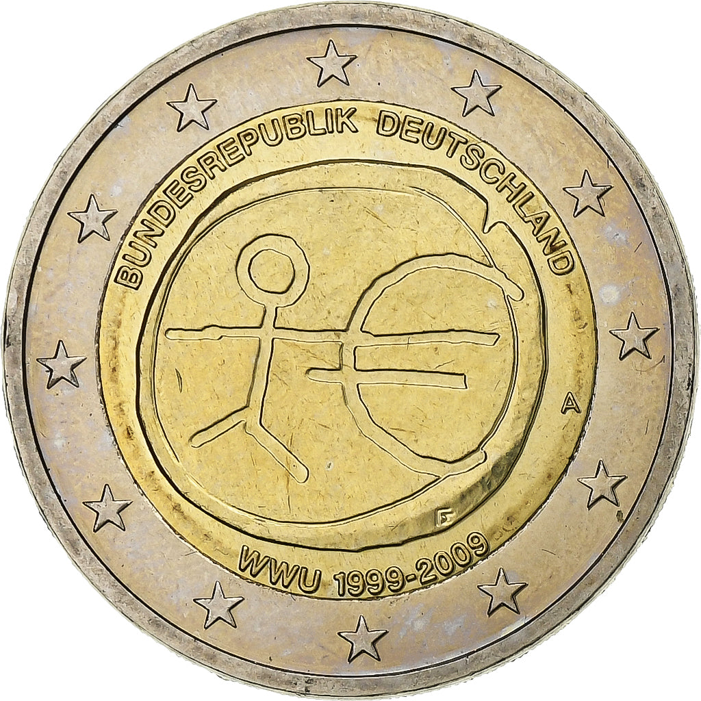 Alemanha, 2 Euro, berlin, European Monetary Union, 10th Anniversary, 2009