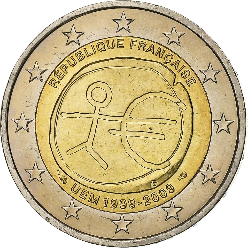 Frankreich, 2 Euro, European Monetary Union, 10th Anniversary, 2009, Paris