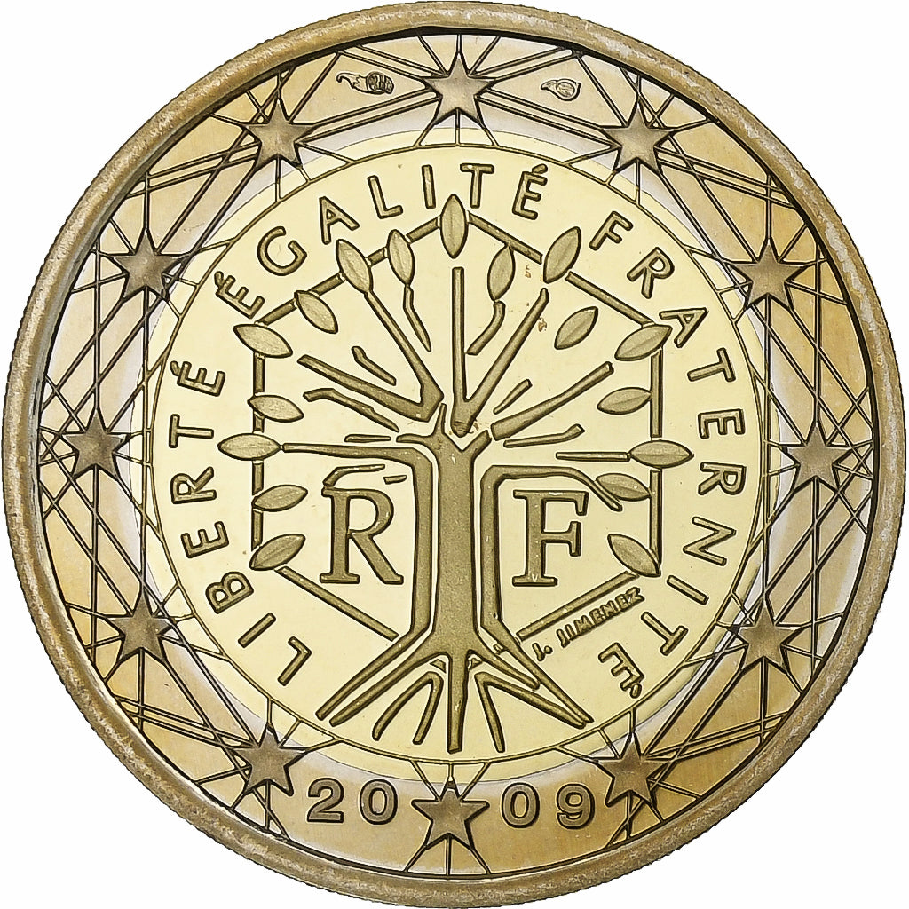 France, 2 Euro, 2009, Paris, Bi-Metallic, UNC, KM:1414