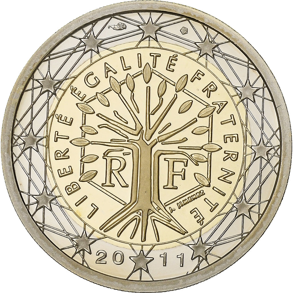 France, 2 Euro, 2011, Paris, Bi-Metallic, UNC, KM:1414