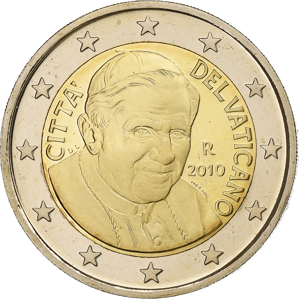 VATICAN CITY, Benedict XVI, 2 Euro, 2010, Rome, Bi-Metallic, UNC, KM:389
