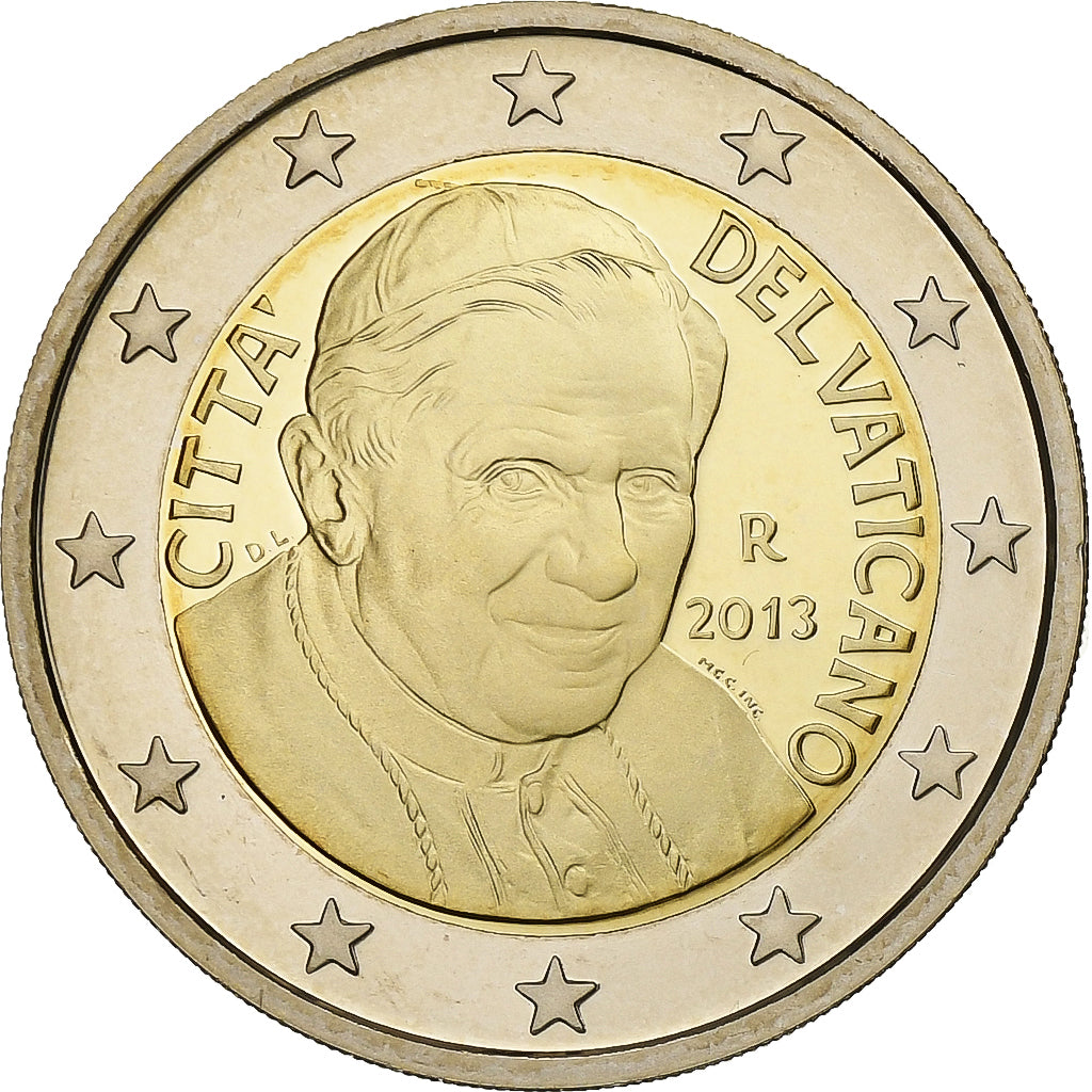 VATICAN CITY, Benedict XVI, 2 Euro, 2013, Rome, Bi-Metallic, UNC, KM:389