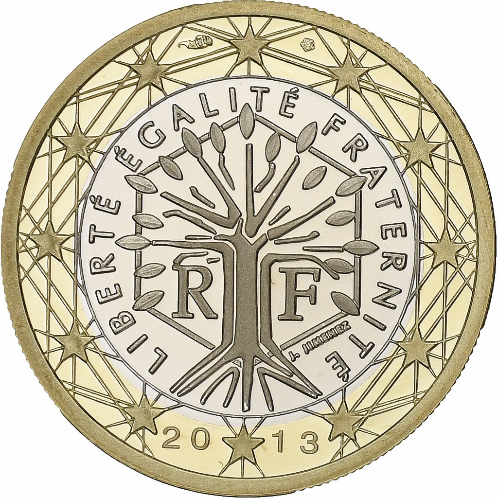 Frankreich, 1 Euro, 2013, Paris, Bi-Metallic, UNC