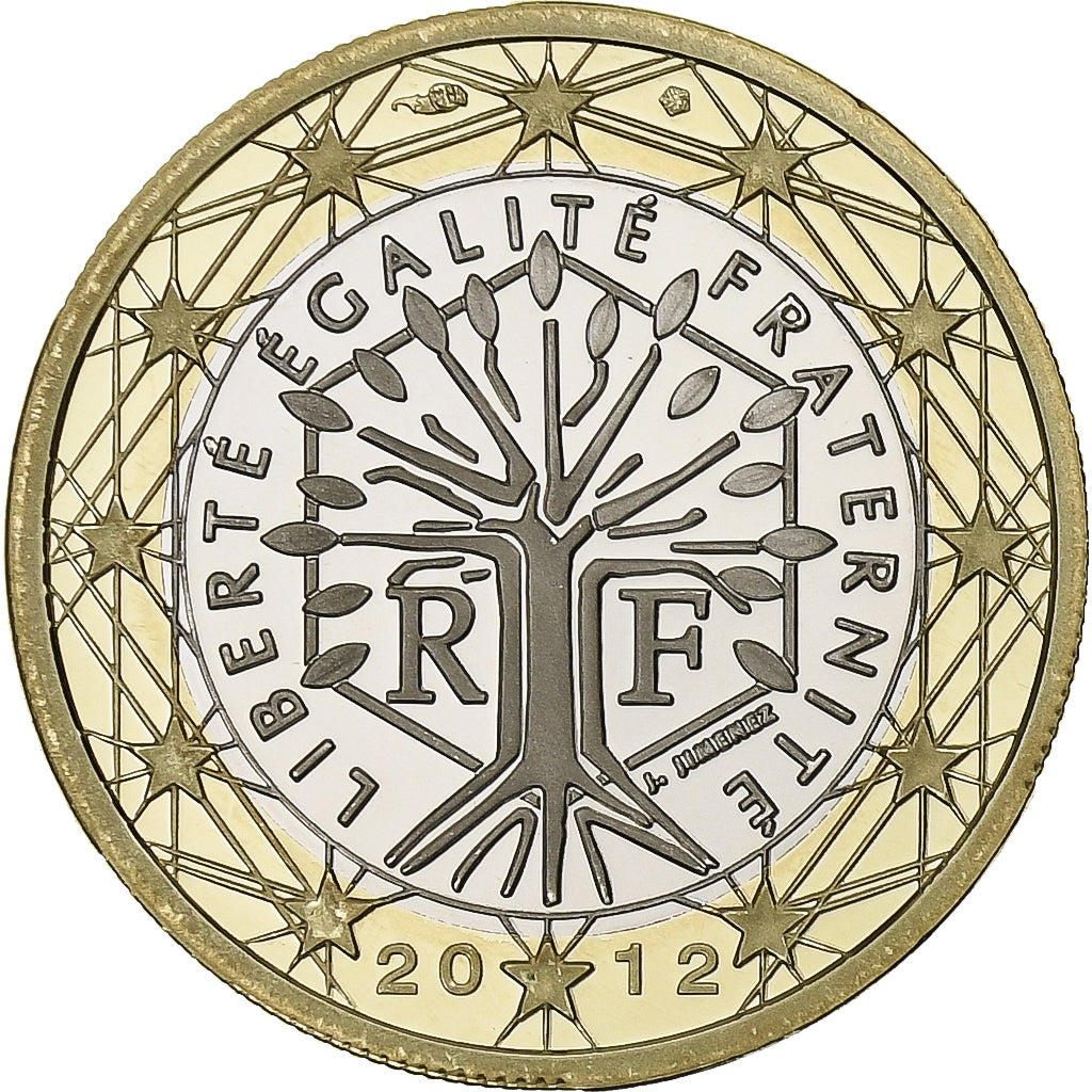 Francia, 1 Euro, 2012, Paris, Bi-metallico, UNC