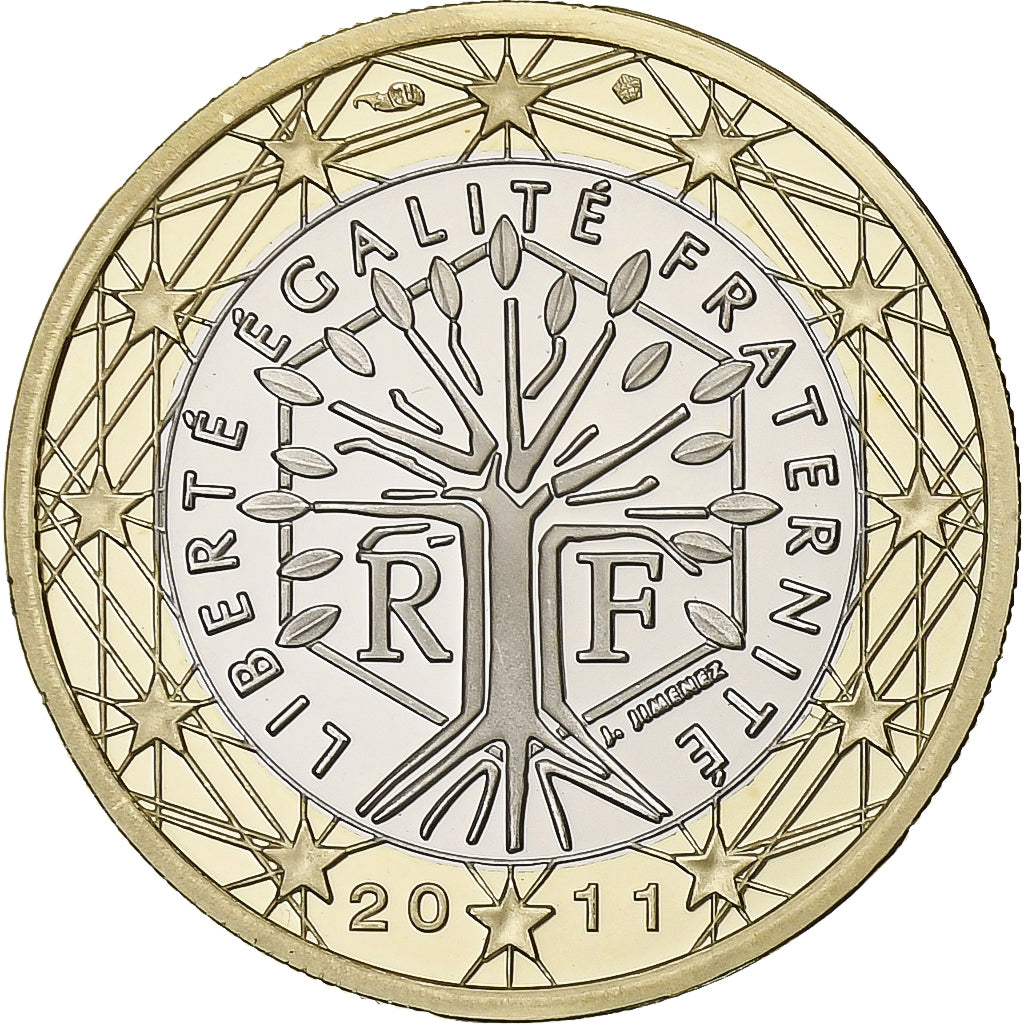 Francia, 1 Euro, 2011, Paris, Bi-metallico, UNC