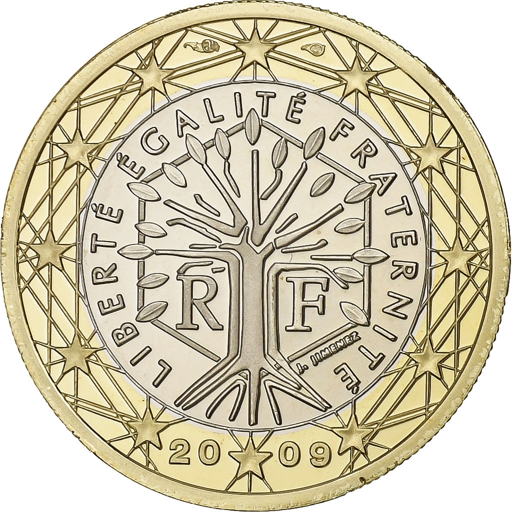 Francia, 1 Euro, 2009, Paris, Bi-metallico, UNC
