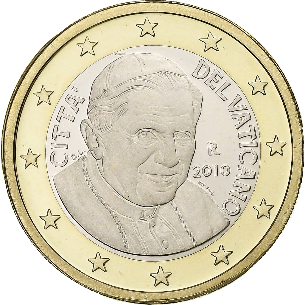 Cité du Vatican, 1 Euro, 2010, Rome, Bimétallique, NEUF