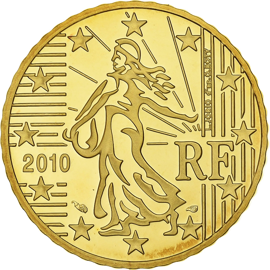 France, 50 Euro Cent, 2010, Paris, Brass, UNC, KM:1412