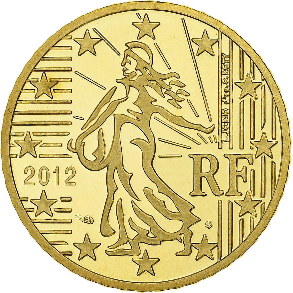 Frankreich, 50 Euro Cent, 2012, Paris, Messing, UNC, KM:1412