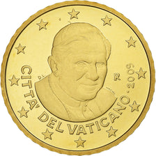 VATICAN CITY, Benedict XVI, 50 Euro Cent, 2009, Rome, Brass, UNC, KM:387