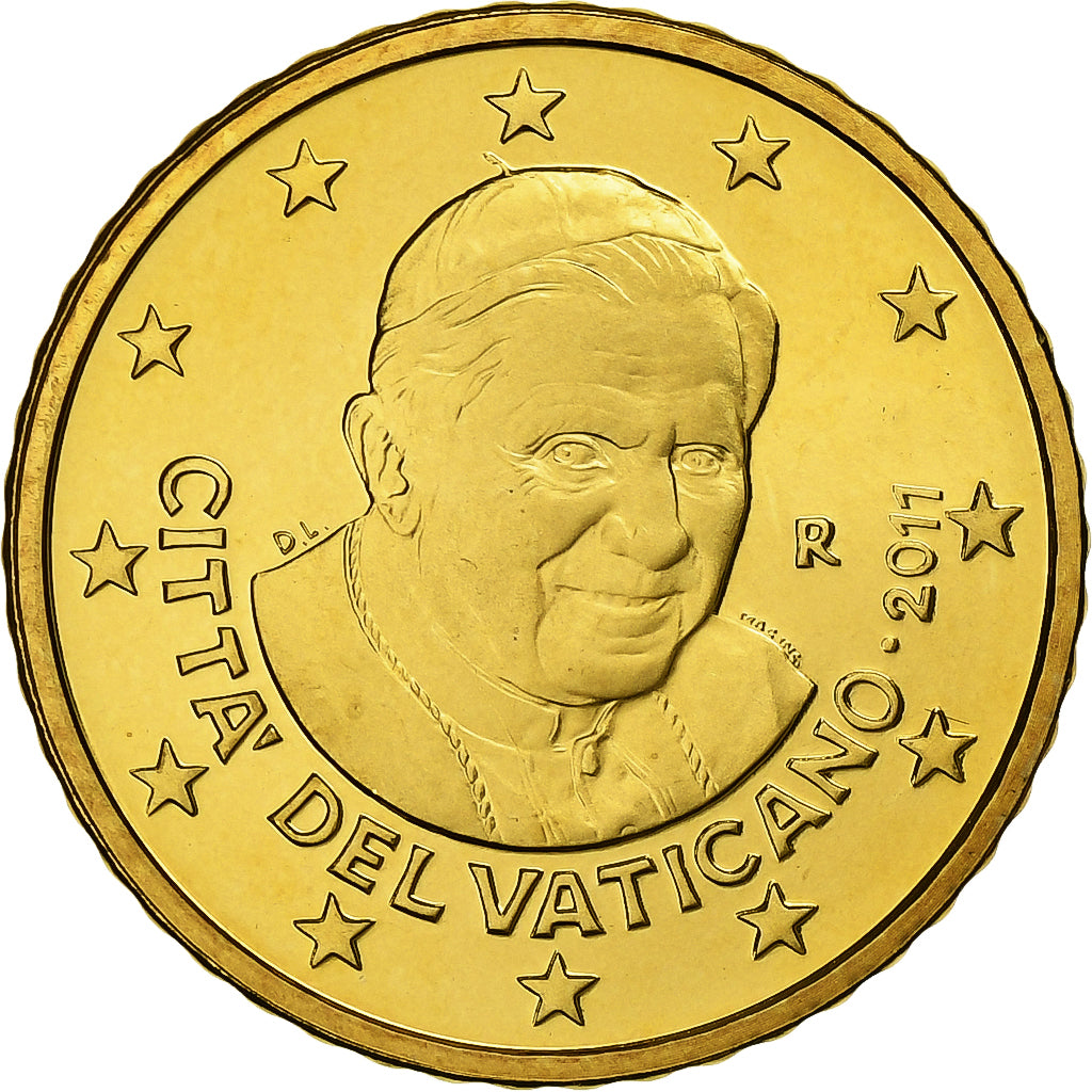 CIUDAD DEL VATICANO, Benedict XVI, 50 Euro Cent, 2011, Rome, Latón, UNC, KM:387