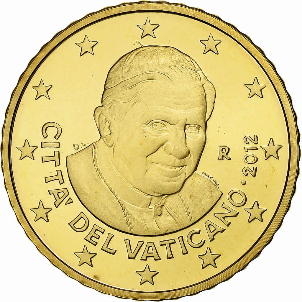 Vaticano, 50 Euro Cent, Pape Benoit XVI, 2012, Rome, Latón, UNC