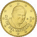 Vaticano, 50 Euro Cent, Pape Benoit XVI, 2012, Rome, Latón, UNC