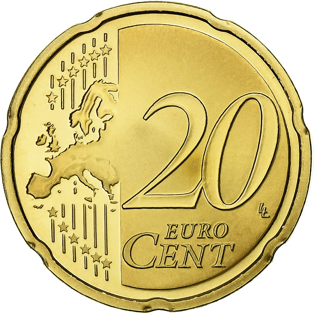 France, 20 Euro Cent, 2009, Paris, Brass, UNC, KM:1411