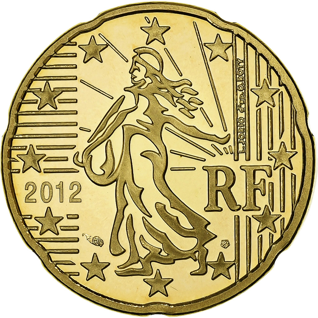 Francia, 20 Euro Cent, 2012, Paris, Ottone, UNC, KM:1411