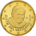 VATICAN CITY, Benedict XVI, 20 Euro Cent, 2009, Rome, Brass, UNC, KM:386