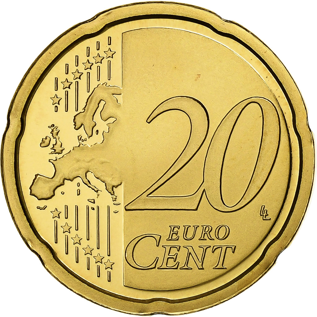 VATICAN CITY, Benedict XVI, 20 Euro Cent, 2009, Rome, Brass, UNC, KM:386