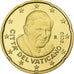 VATICAN CITY, Benedict XVI, 20 Euro Cent, 2010, Rome, Brass, UNC, KM:386