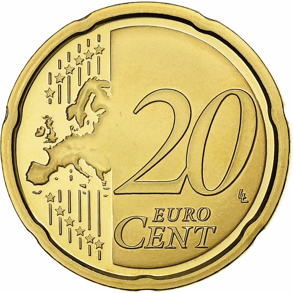 VATICAN CITY, Benedict XVI, 20 Euro Cent, 2010, Rome, Brass, UNC, KM:386